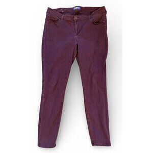 Old Navy Burgundy Skinny Jeans 14 Regular Mid Rise